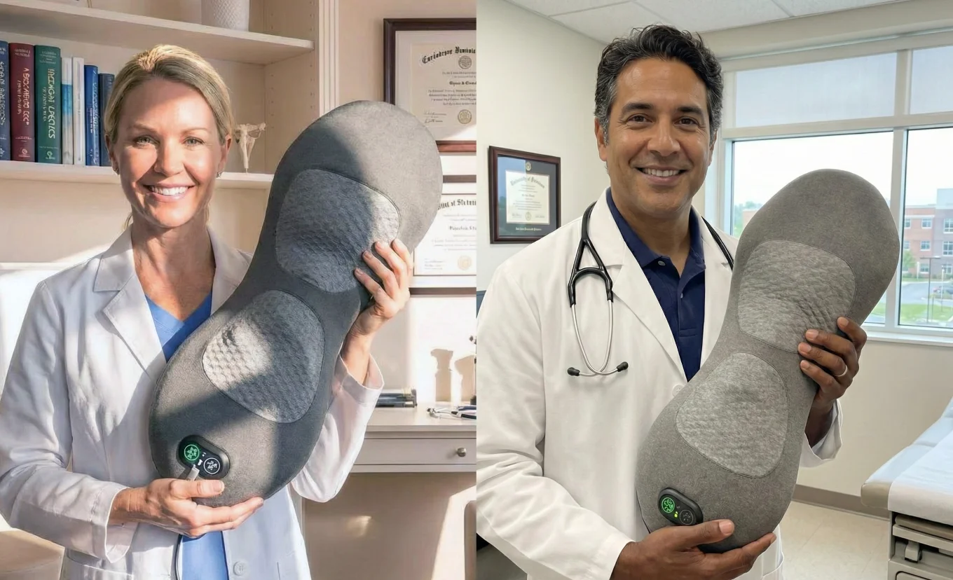 The three adjustable intensity levels of the Back Restore device.